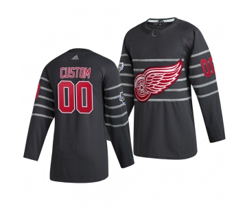 Men's 2020 NHL All-Star Game Detroit Red Wings Custom Authentic adidas Gray Jersey