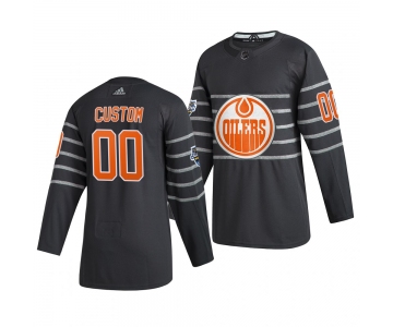 Men's 2020 NHL All-Star Game Edmonton Oilers Custom Authentic adidas Gray Jersey