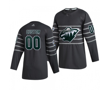 Men's 2020 NHL All-Star Game Minnesota Wild Custom Authentic adidas Gray Jersey