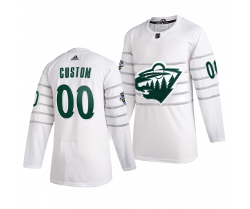 Men's 2020 NHL All-Star Game Minnesota Wild Custom Authentic adidas White Jersey