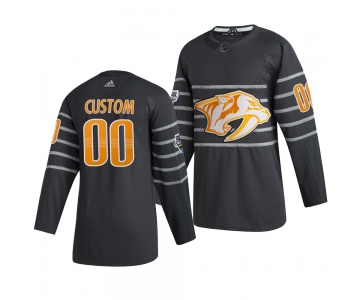 Men's 2020 NHL All-Star Game Nashville Predators Custom Authentic adidas Gray Jersey