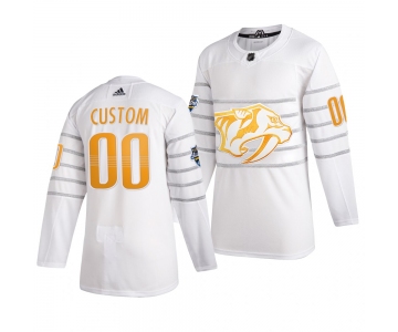Men's 2020 NHL All-Star Game Nashville Predators Custom Authentic adidas White Jersey