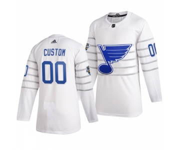 Men's 2020 NHL All-Star Game St. Louis Blues Custom Authentic adidas White Jersey