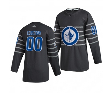 Men's 2020 NHL All-Star Game Winnipeg Jets Custom Authentic adidas Gray Jersey