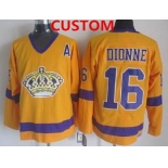 Custom Los Angeles Kings Yellow Throwback CCM Jersey