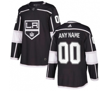 Custom Men's Los Angeles Kings Adidas 2017-2018 Black Hockey Jersey
