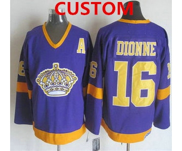 Men's Los Angeles Kings Custom 1977-79 Purple CCM Vintage Throwback Jersey