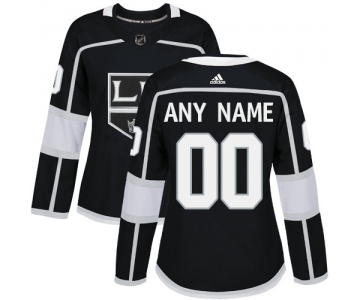 Women's Adidas Los Angeles Kings Customized Authentic Black Home NHL Jersey