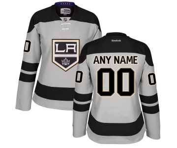 Women's Los Angeles Kings Gray Alternate Custom Stitched NHL Reebok Hockey Jersey