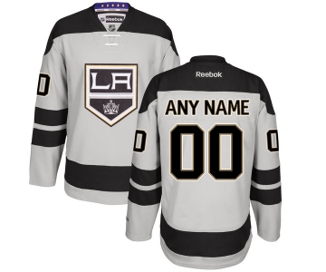 Youth Los Angeles Kings Gray Alternate Custom Stitched NHL Reebok Hockey Jersey