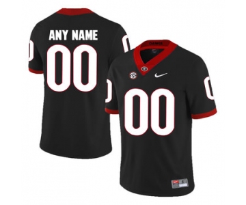 Georgia Bulldogs Black Men's Customized College Football Jersey