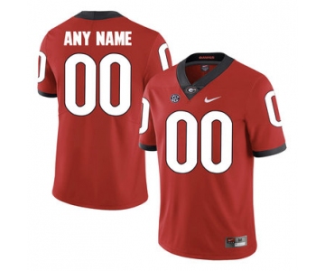 Georgia Bulldogs Red Men's Customized College Football Jersey