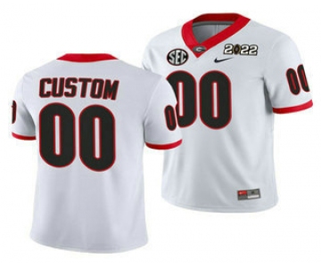 Men's Georgia Bulldogs ACTIVE PLAYER Custom 2022 Patch White College Football Stitched Jersey