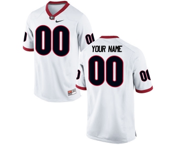 Men's Georgia Bulldogs Custom Nike White Stitched College Football 2016 NCAA Jersey