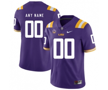 LSU Tigers Purple Men's Customized Nike College Football Jersey