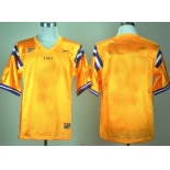 Men's LSU Tigers Customized Yellow Jersey