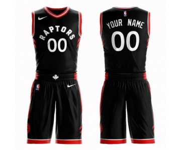 Raptors Black Men's Customized Nike Swingman Jersey(With Shorts)