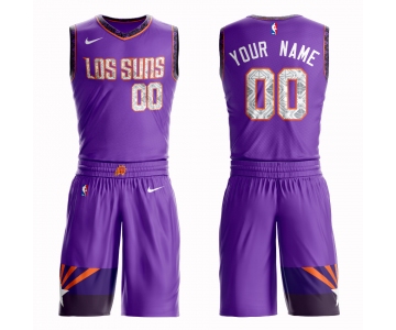 Suns Purple Men's Customized Nike Swingman Jersey(With Shorts)