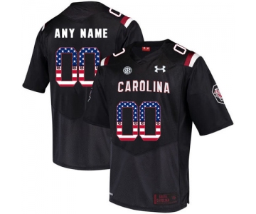 South Carolina Gamecocks Black Customized USA Flag College Football Jersey