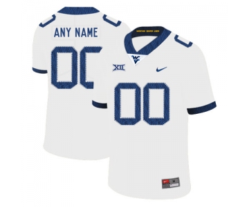 West Virginia Mountaineers Customized White College Football Jersey