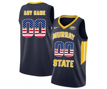 Murray State Racers Customized Navy USA Flag College Basketball Jersey
