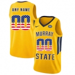 Murray State Racers Customized Yellow USA Flag College Basketball Jersey