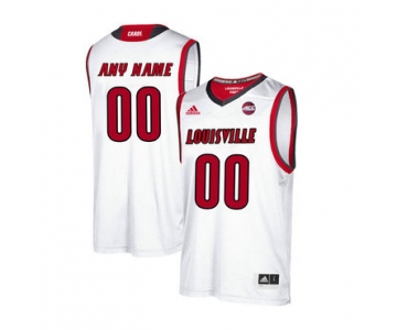 Louisville Cardinals Customized White College Basketball Jersey