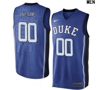Youth Duke Blue Devils Custom V-neck College Basketball Nike Elite Jersey - Royal Blue