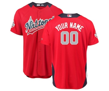 Men's Majestic Scarlet National League 2018 MLB All-Star Game Home Run Derby Custom Jersey