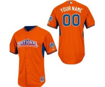 Men's National League Customized 2013 All-Star Orange Jersey