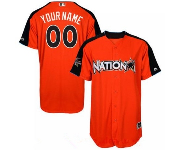 Men's National League Majestic Orange Blank 2017 MLB All-Star Game Authentic On-Field Home Run Derby Team Jersey