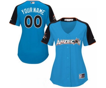 Women's American League Majestic Blue Blank 2017 MLB All-Star Game Home Run Derby Team Jersey