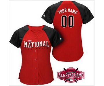Women's National League Customized 2015 MLB All-Star Red Jersey