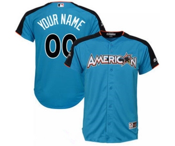 Youth American League Majestic Blue Blank 2017 MLB All-Star Game Home Run Derby Team Jersey