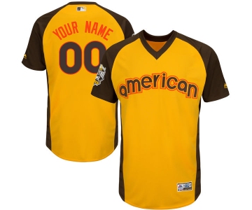 Youth American League Majestic Gold 2016 MLB All-Star Game Cool Base Custom Jersey
