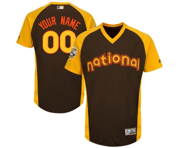 Youth National League Majestic Brown 2016 MLB All-Star Game Cool Base Custom Jersey