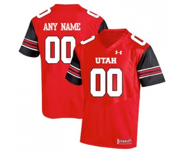 Utah Utes Red Men's Customized College Football Jersey