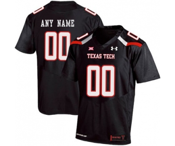 Texas Tech Black Men's Customized College Football Jersey