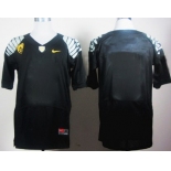 Men's Oregon Ducks Customized Black Elite Jersey