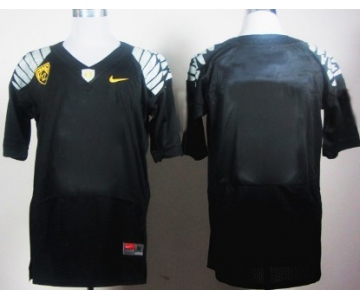 Men's Oregon Ducks Customized Black Elite Jersey