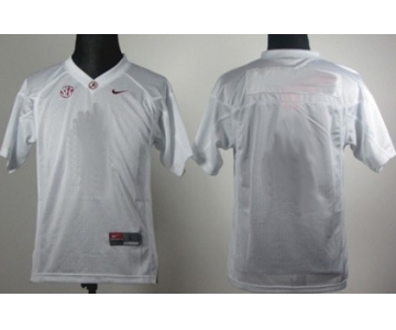 Kids' Alabama Crimson Tide Customized White Jersey