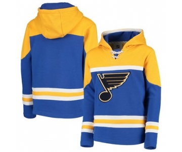 St. Louis Blues Blue Men's Customized All Stitched Hooded Sweatshirt