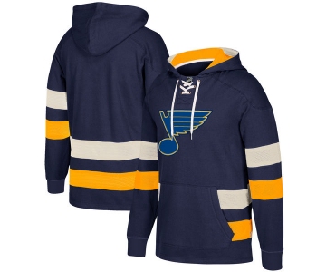 St. Louis Blues Navy Men's Customized All Stitched Hooded Sweatshirt