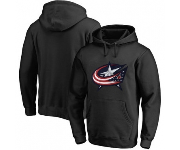 Columbus Blue Jackets Black Men's Customized All Stitched Pullover Hoodie