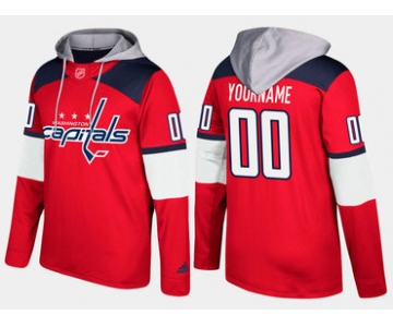 Adidas Capitals Men's Customized Name And Number Red Hoodie