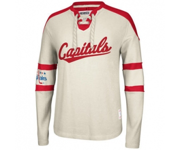 Capitals Cream Men's Customized All Stitched Sweatshirt