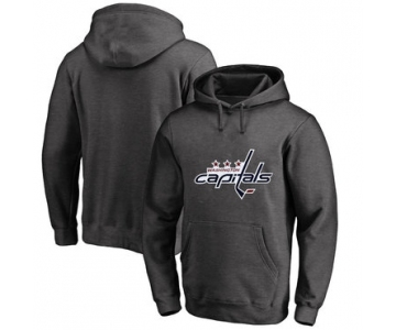 Washington Capitals Dark Gray Men's Customized All Stitched Pullover Hoodie