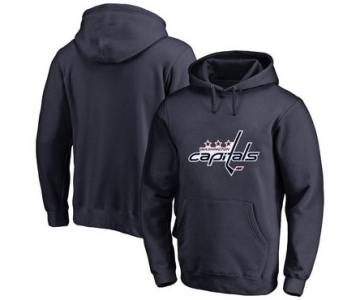 Washington Capitals Navy Men's Customized All Stitched Pullover Hoodie