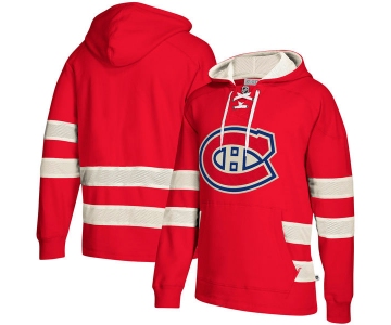 Canadiens Red Men's Customized All Stitched Hooded Sweatshirt