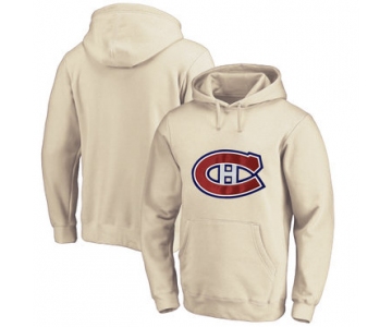 Montreal Canadiens Cream Men's Customized All Stitched Pullover Hoodie